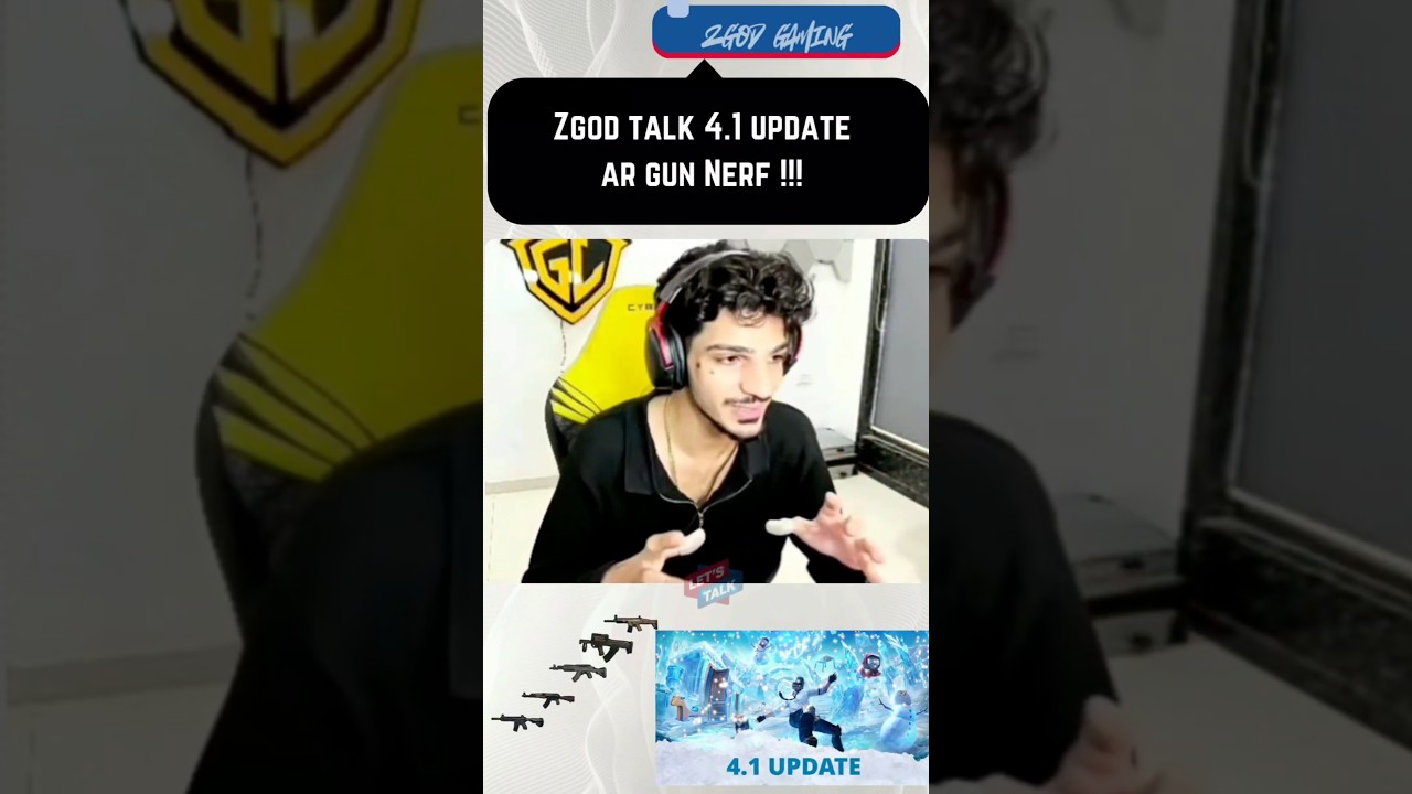 Zgod Talk 4.1 Update Ar Gun Nerf Damage Low!! #letstalkigc #bgmi #zgod #4.1 #godlike #eapo #esports