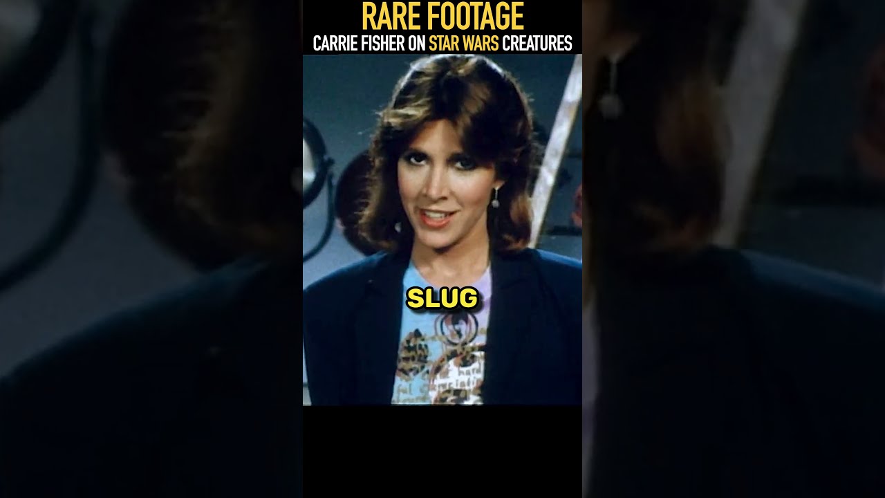 RARE footage of Carrie Fisher on Star Wars creatures. #starwars #shorts
