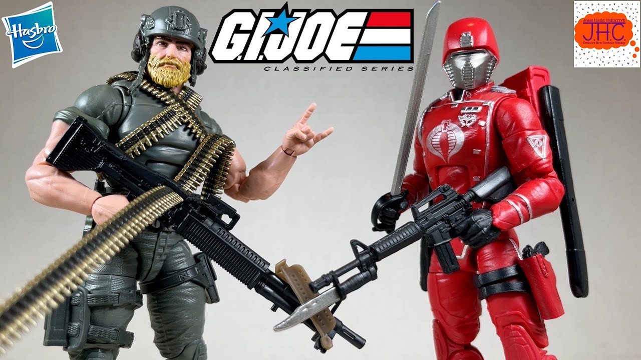 HORNS? GI Joe Classified Series Rock N Roll Crimson Guard Action Figure Review Elite Army Builder