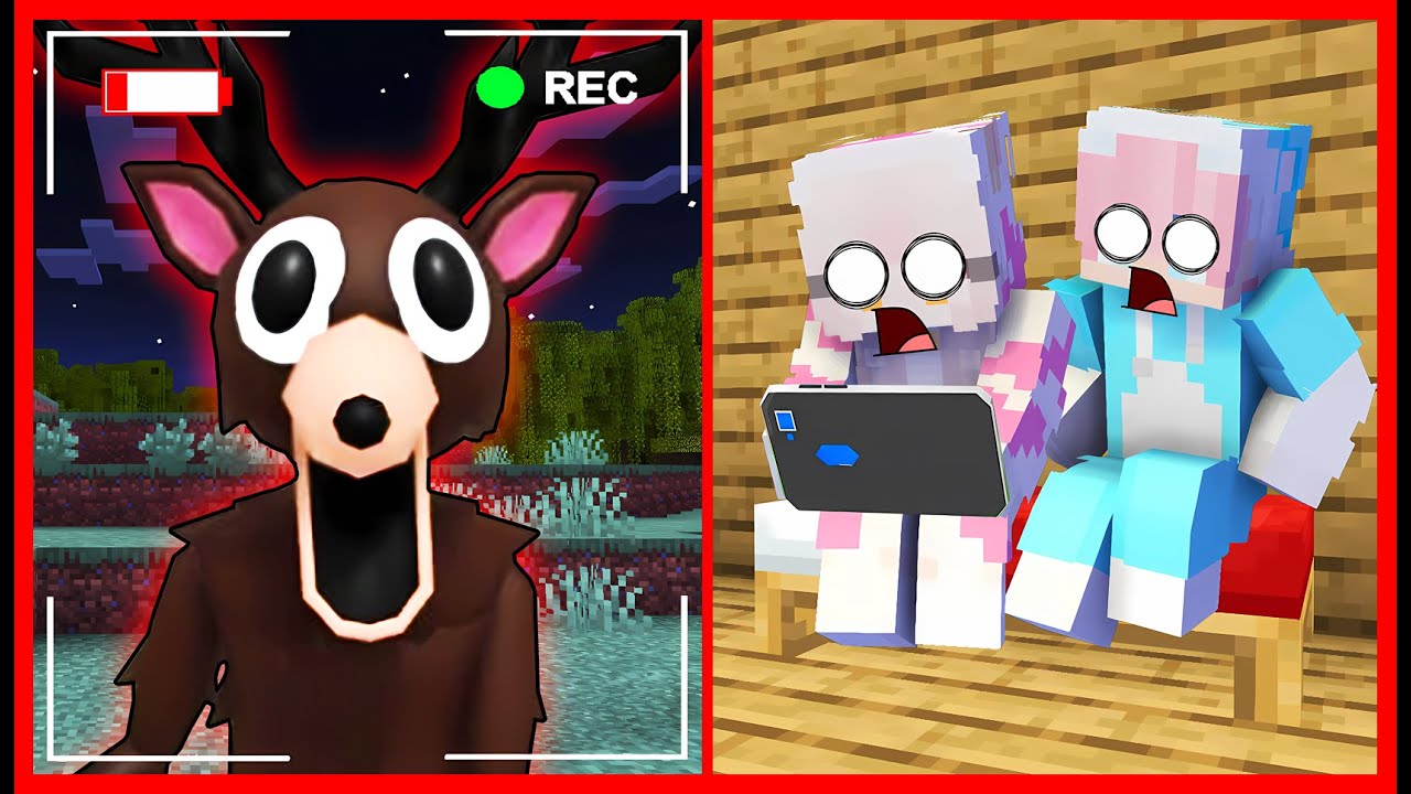 ATUN & MOMON MELIHAT CCTV PENAMPAKAN MONSTER DEER ROBLOX DI MINECRAFT ! Feat @MOMON