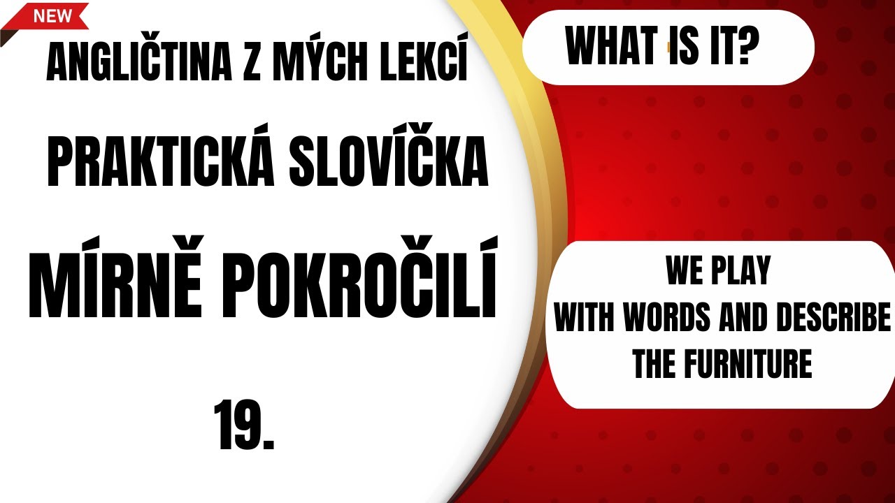 Hrajeme si s angličtinou: nábytek v domě | What is it? (angličtina zdarma pro začátečníky)