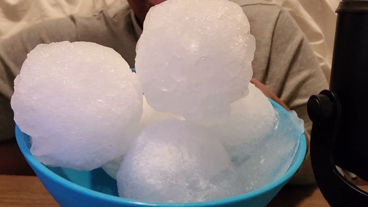 STUFFED BAHAMA BUCKS SNOWBALLS  W/CRUSHED ICE | STUFFED BY ME | #ICEEATING #ASMR #MUKBANG