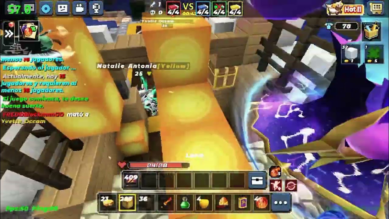 Playing [Bed wars] BUT MY TEAM DECIDES MY SWORD EFFECT!!