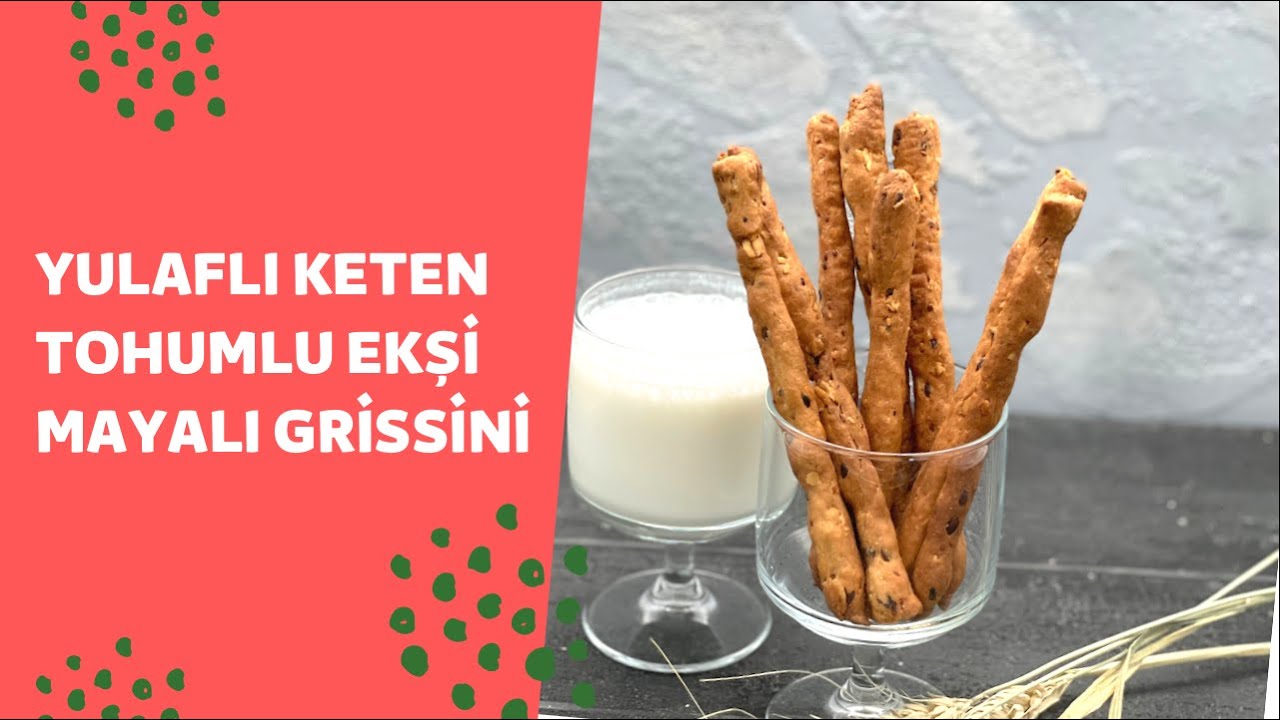 Yulaflı, Keten Tohumlu Grissini ✅ Ekşi Mayalı Atıştırmalıklar 👌 Ekşi Mayalı Galeta