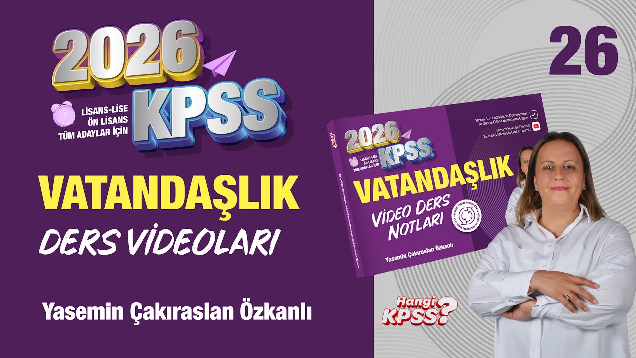 2026 KPSS Vatandaşlık Yargı Organı -1 - 26 - Yasemin Özkanlı