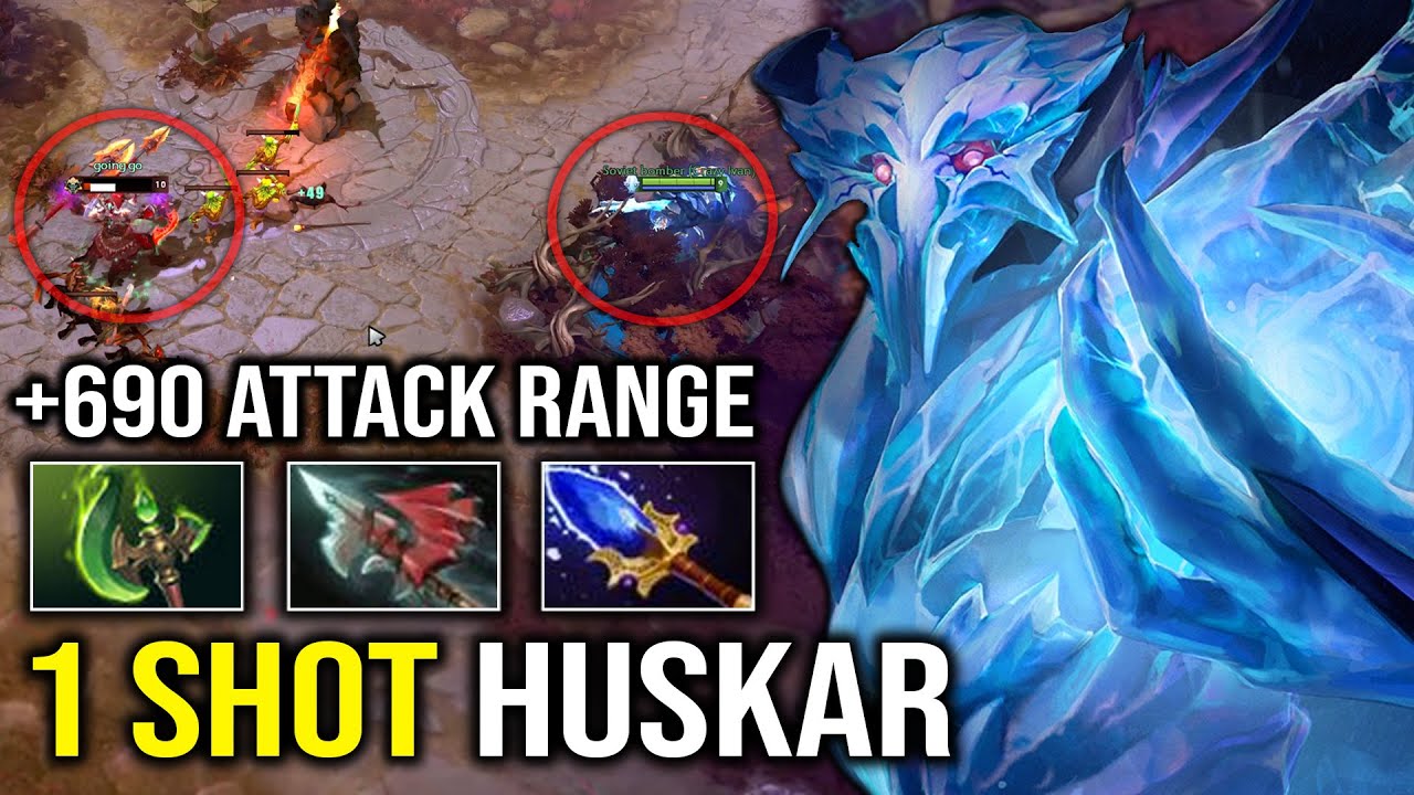 If There's Huskar Just Pick AA to 1 Shot Him with 690 Attack Range Parasma Chilling Touch Dota 2