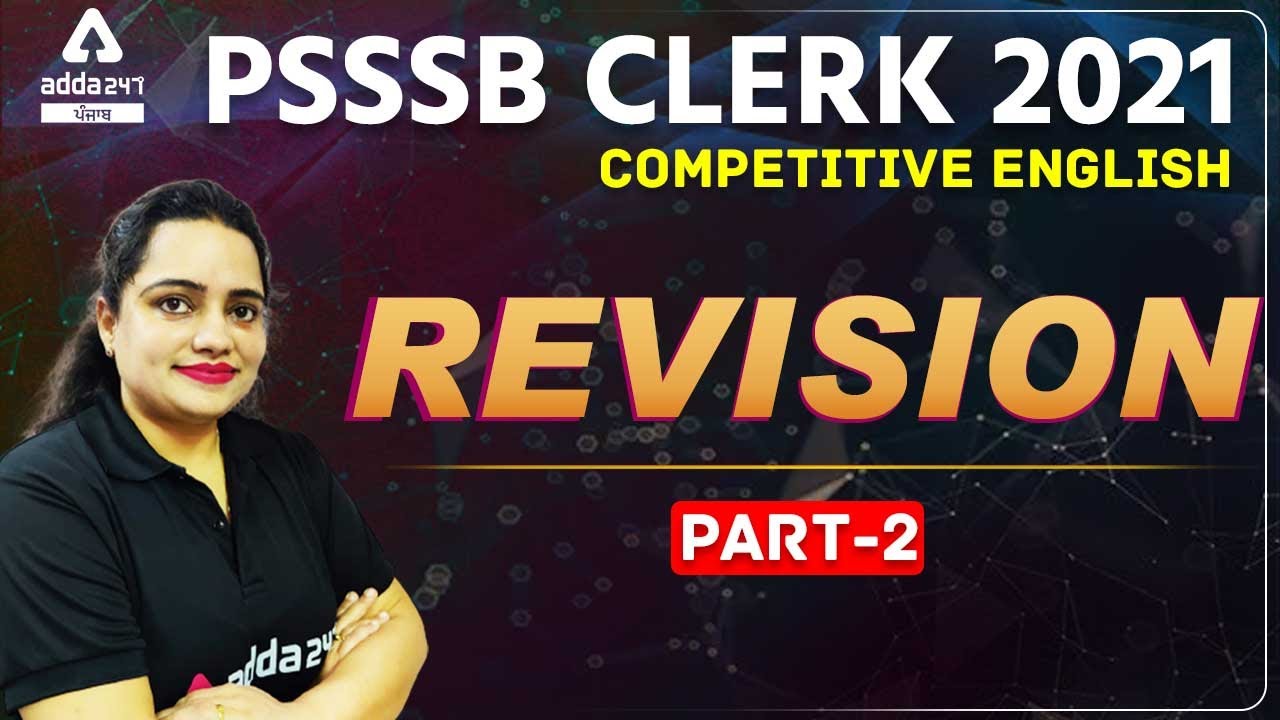 PSSSB Clerk Preparation | PSSSB Clerk English | Revision Part-2
