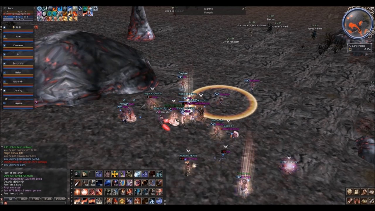 L2 Crabbed Infinity vs Lucy Mass PvP!