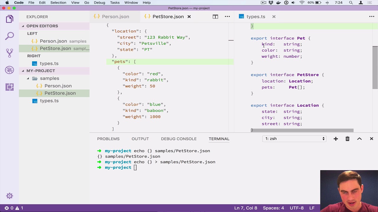 Deep Dive: quicktype multiple samples