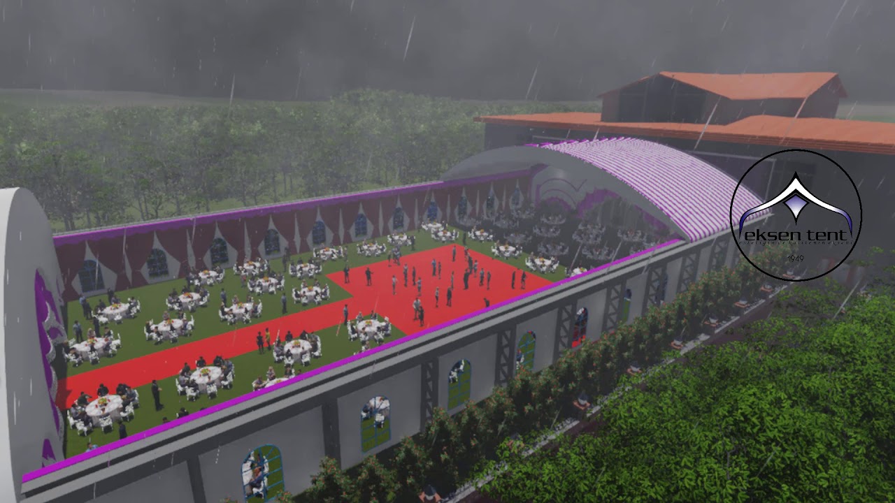 KIR DÜĞÜN ÇADIRI YENİ NESİL AKARDİYON ÇADIR KAYAR ÇATI ÇADIR SİSTEMLERİ....