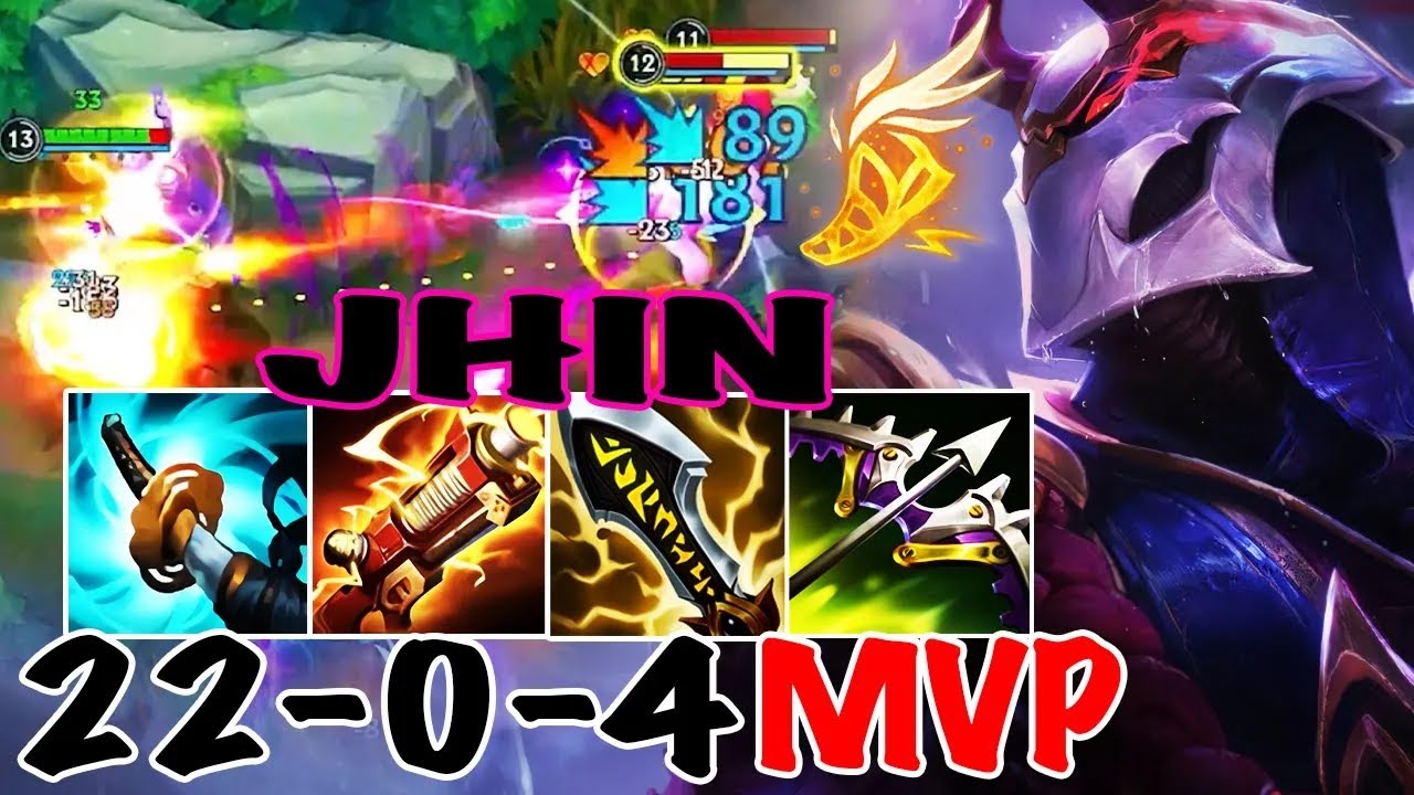WILD RIFT JHIN ADC GAMEPLAY | 22- 0- 4 MVP | JHIN BUILD RUNES