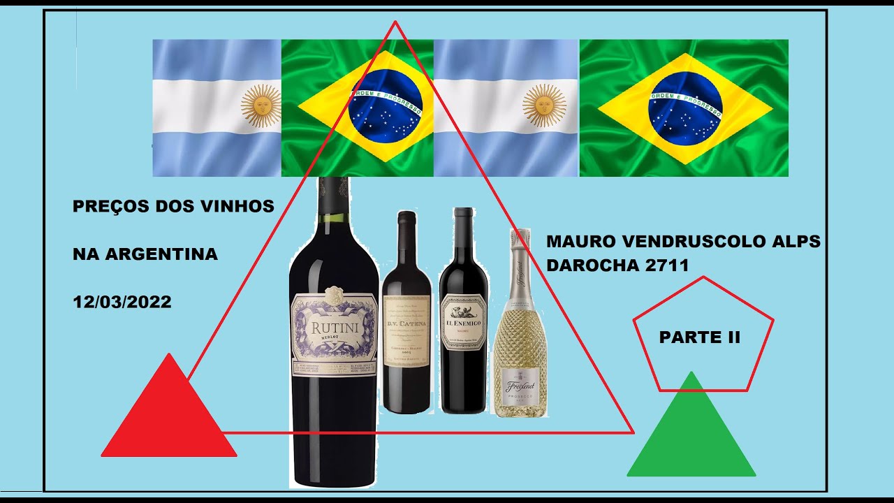 PREÇOS DOS VINHOS NA ARGENTINA - (PARTE II) 12/03/2022 - MAURO VENDRUSCOLO ALPS