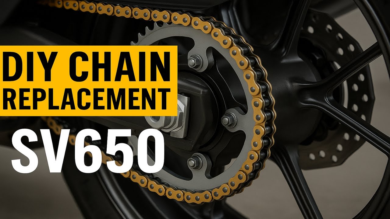 DIY Chain Replacement on Suzuki SV650 (2018)-Home Garage Maintenance