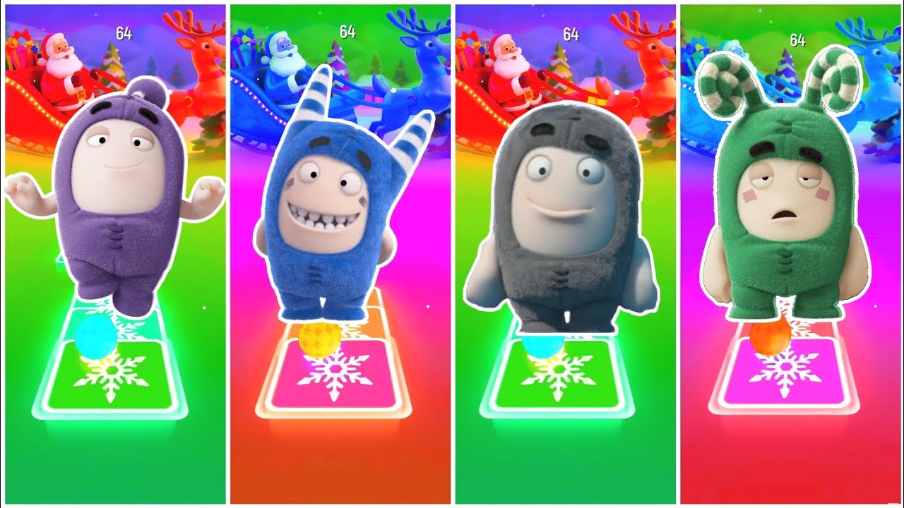 Oddbods Jeff Vs Oddbods Pogo Vs Oddbods Food Vs Oddbods Zee - Tiles Hop Edm Rush 🎶