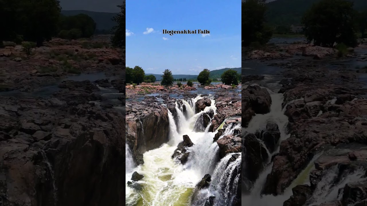 Hogenakkal Falls &ndash; The Niagara of India #dji #waterfall #hogenakkal #tamilnadu #karnataka