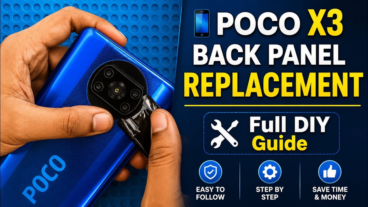 Poco X3 Back Panel Replacement | How to Change Poco X3 Back Cover at Home 🔧 #poco #repair #new