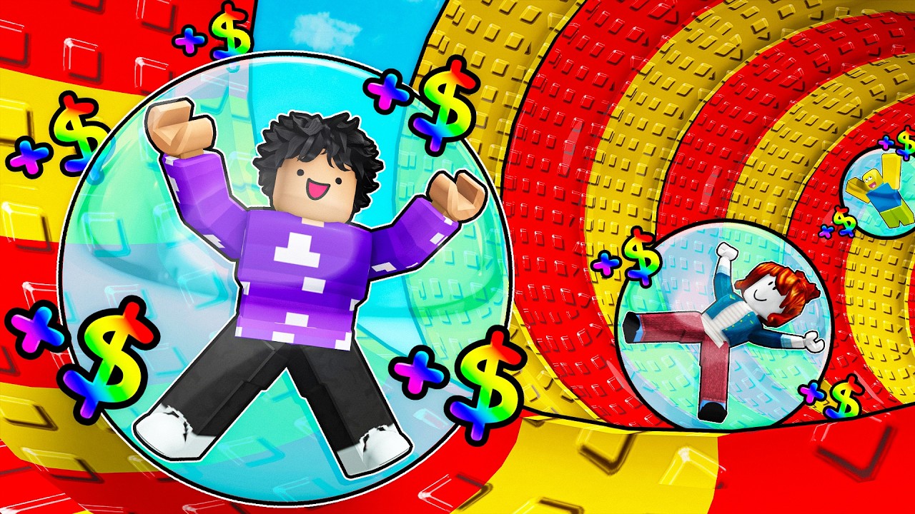 Ganhando MILHÕES construindo O MELHOR Escorregador de Bolinhas no ROBLOX