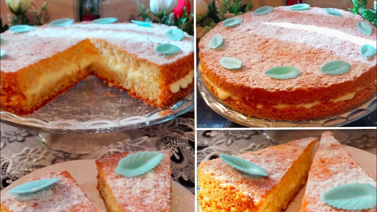 كيك عائلي هشيش خفيف وبمكونات جد بسيطة متشبعوش منو😋😉