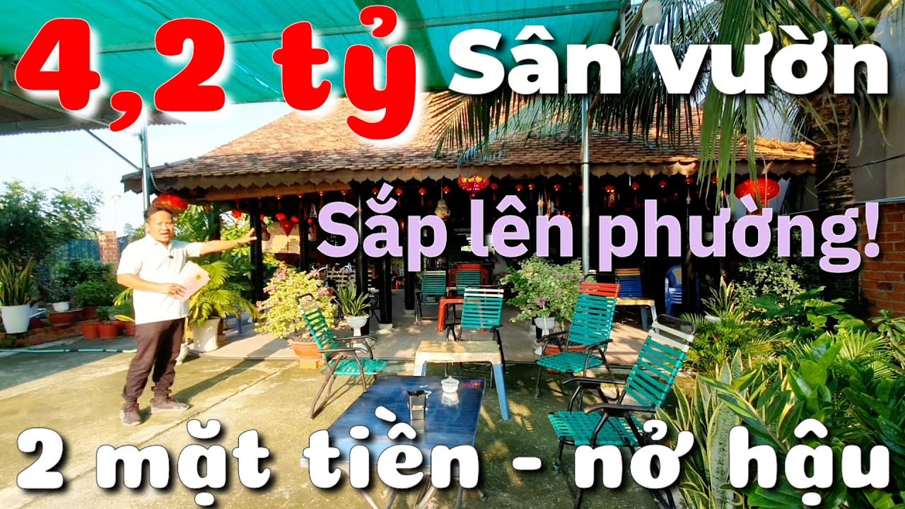 Nhà vườn 2 mặt tiền 1524m2 nở hậu gần Chợ Long Hải thị xã Hòa Thành Tây Ninh giá 4 tỷ 200 triệu