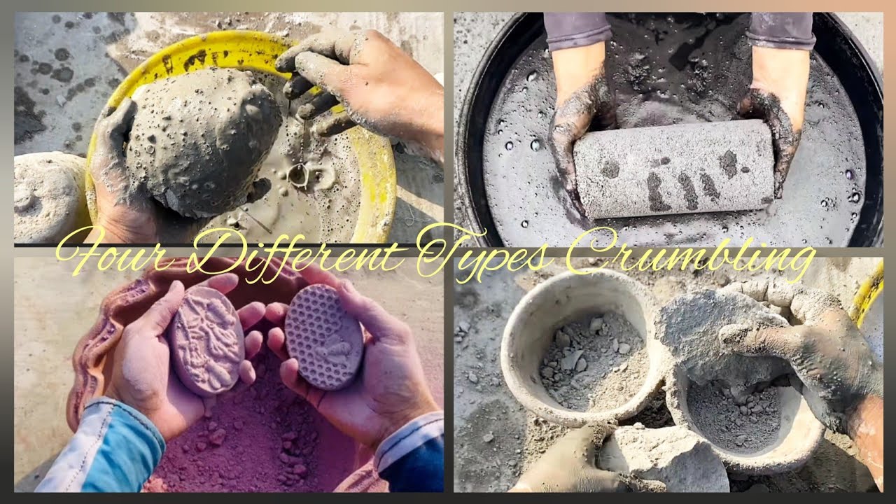 New Edited four different Crumbling ASMR 😍💦🖤💛TheCrushingPointpk 💟❤️Amazing Relaxing Satisfying ASMR 