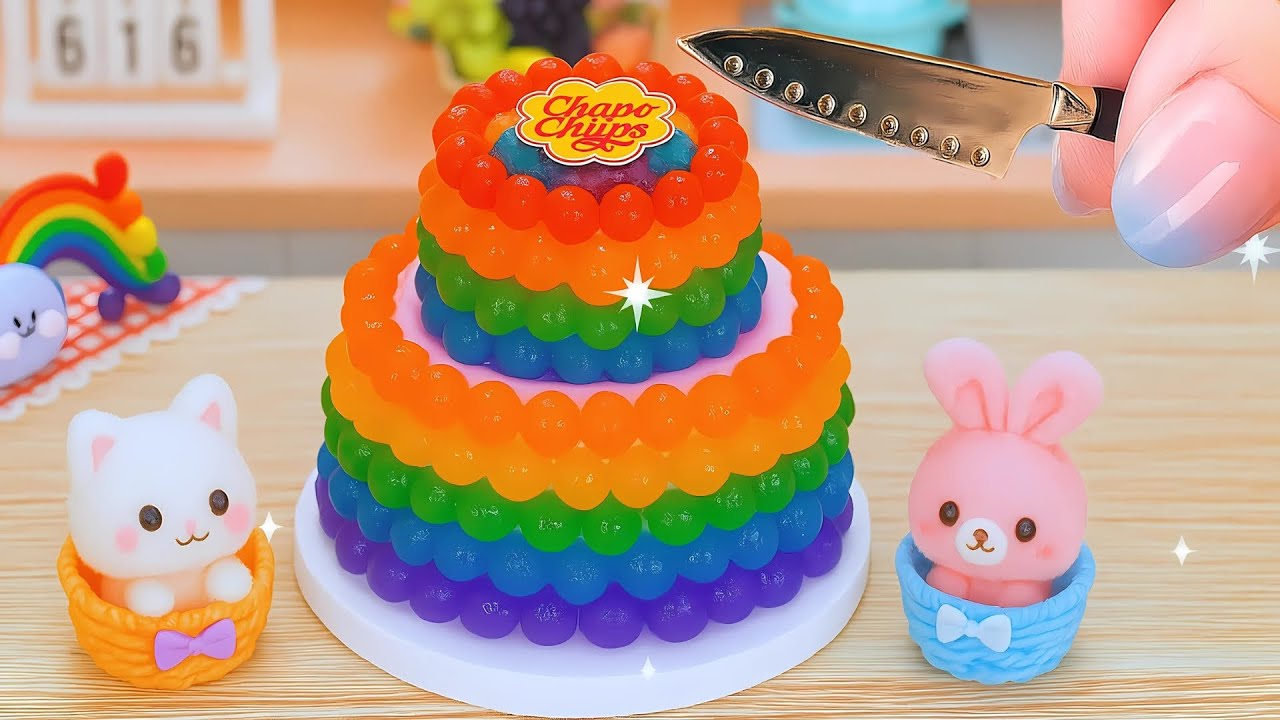 Рецепт мини-торта «Радуга» с шоколадом 🍫🌈 Как приготовить торт «Радуга Чупа-Чуп и Киткат»