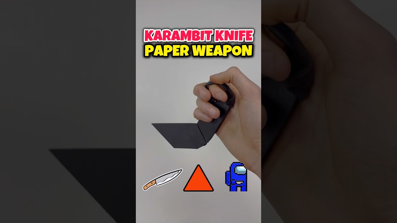 Origami Easy Knife Paper Weapon Tutorial #paperknife #origami #origamicraft #origamitutorial #shorts