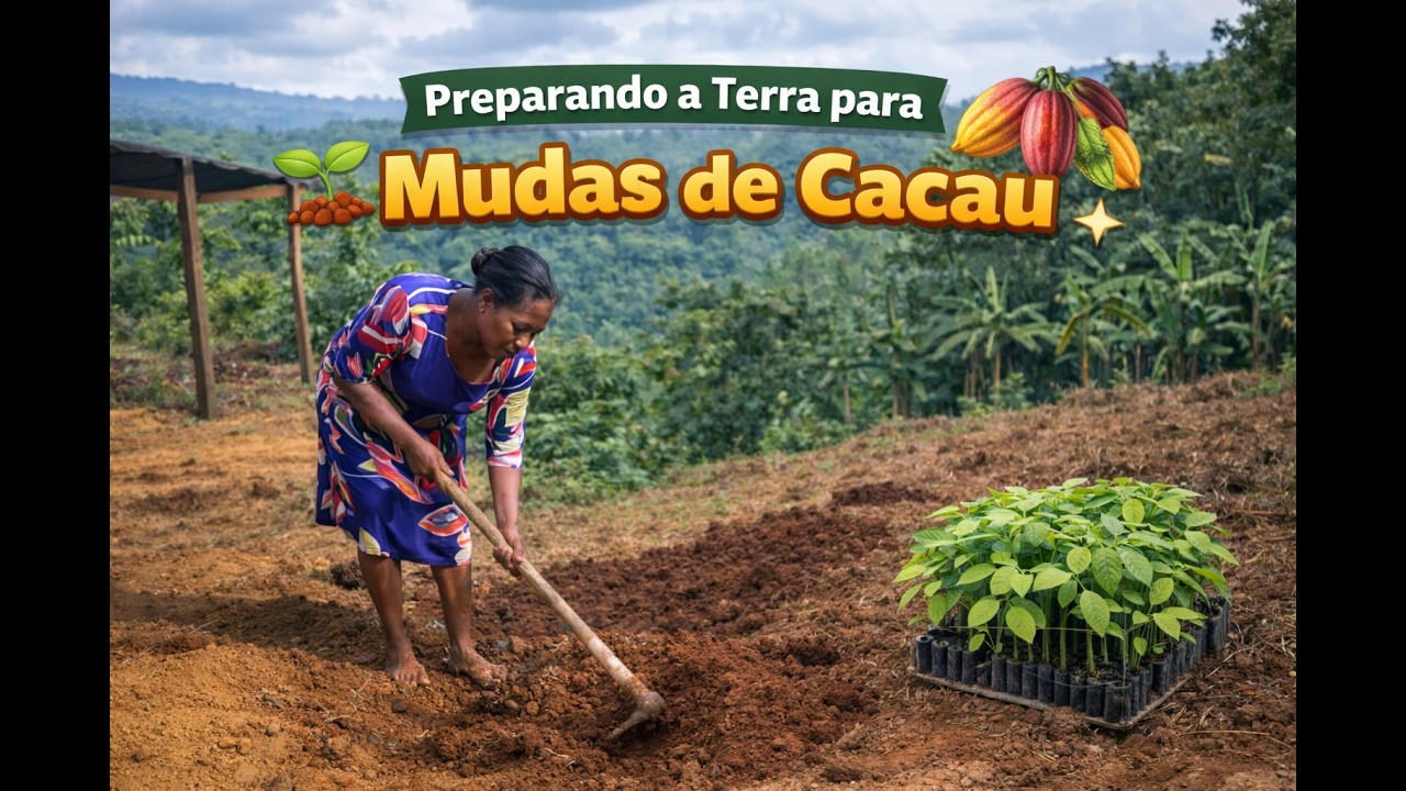 Hoje Comecei a Cavar a Terra Para Preparar Novas Mudas de Cacau!