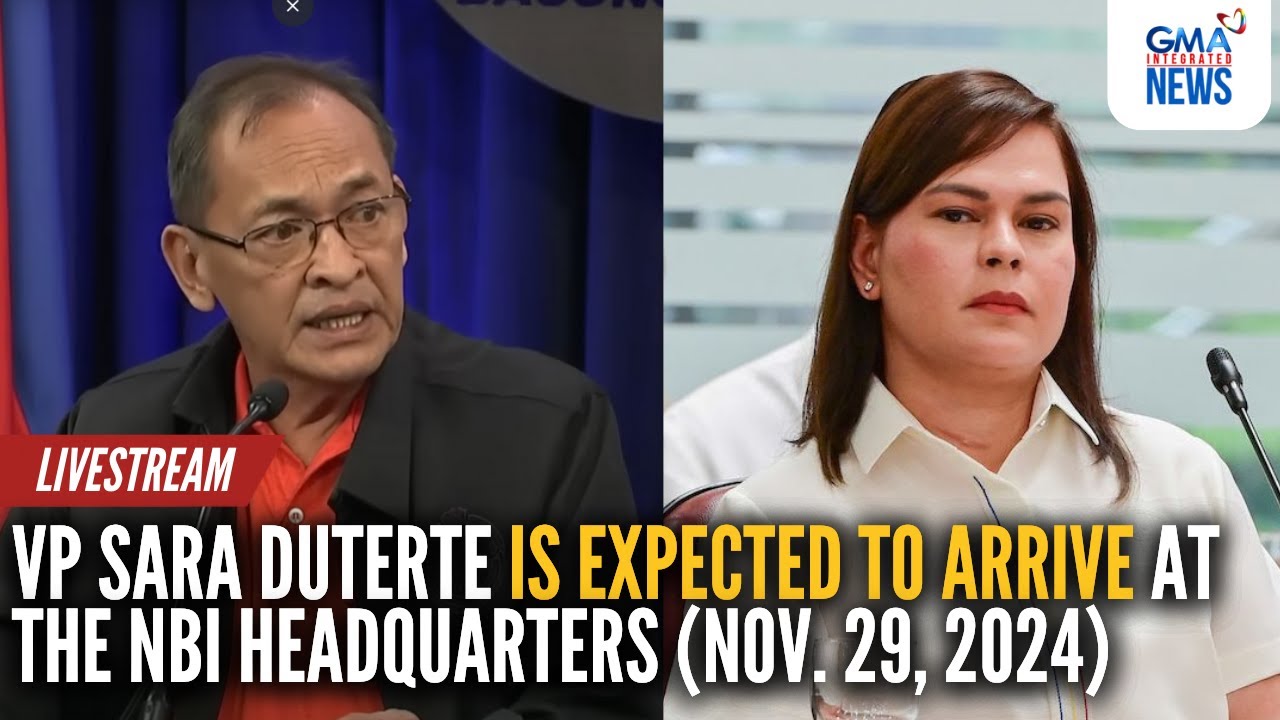 Vice Pres. Sara Duterte is expected to arrive at the NBI... | GMA Integrated News Live - Replay
