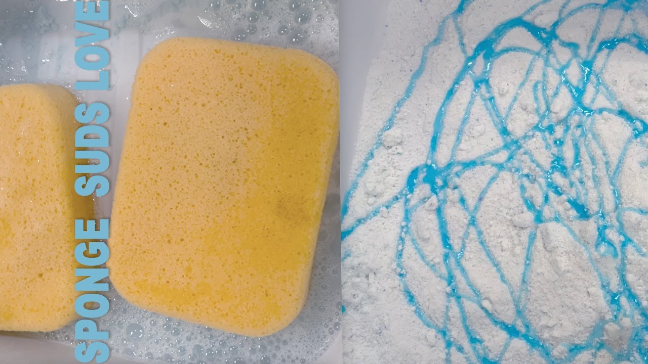 Laundry Powder & Dish Soap - ASMR Sponge Squeeze + Rinse