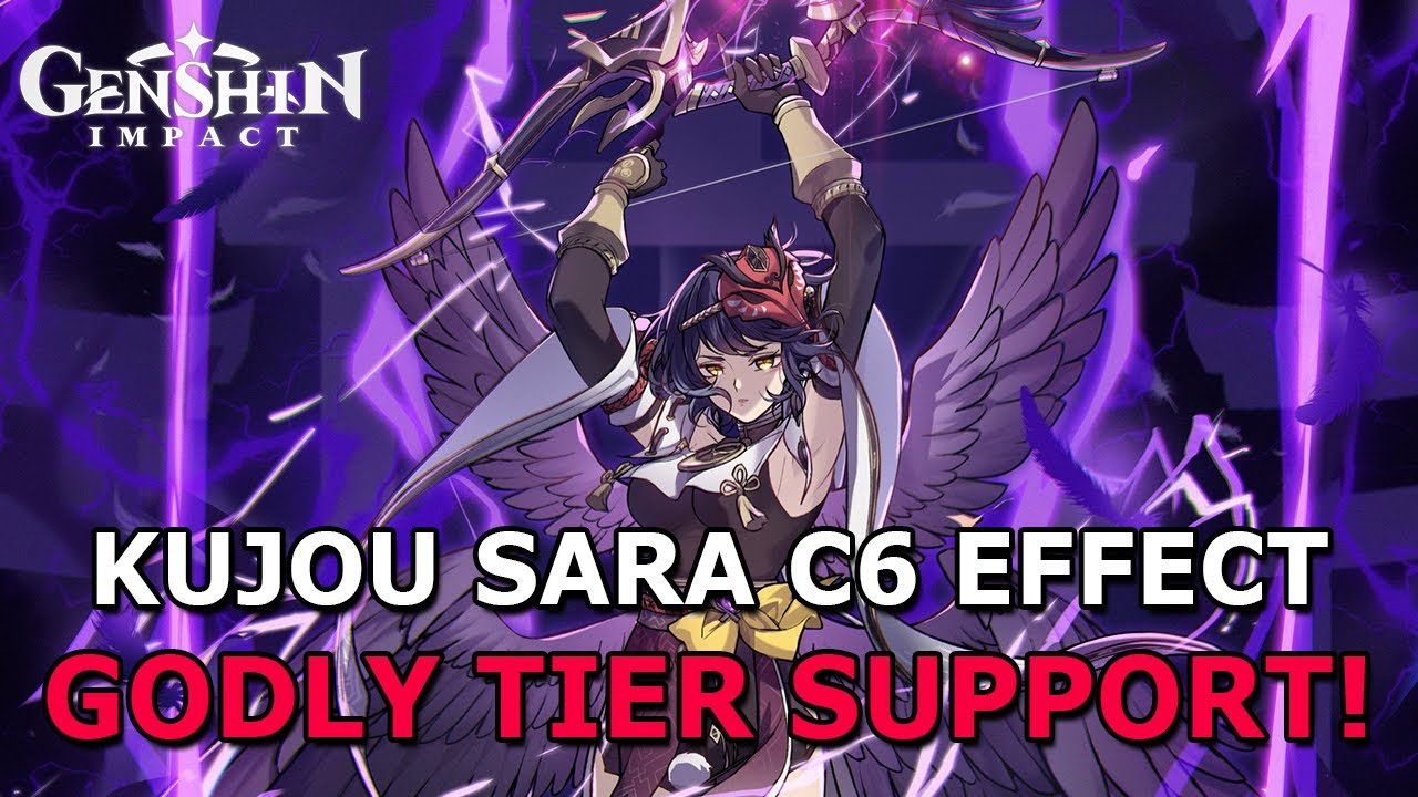 KUJOU SARA C6 EFFECT SHOWCASE! GODLY TIER ELECTRO DMG SUPPORT! - GENSHIN IMPACT #158