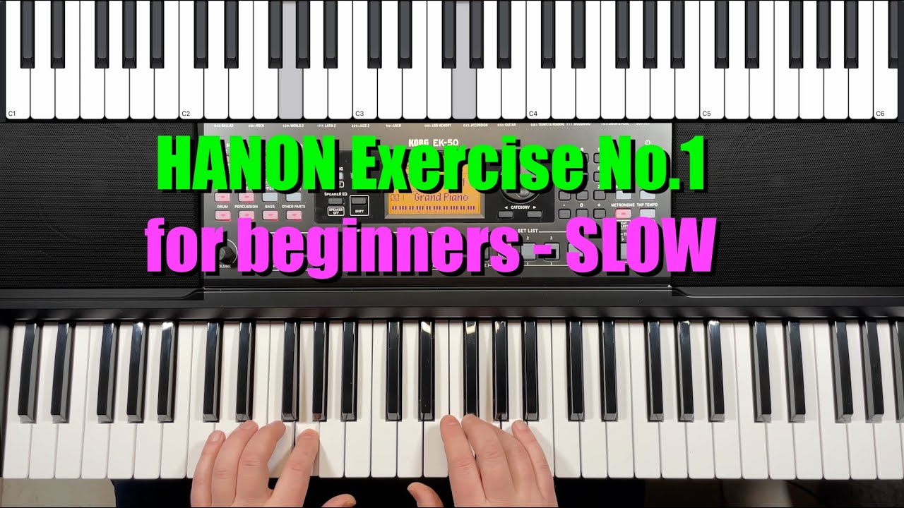 pcpanik-Musik : HANON Exercise No. 1 for beginners - slow