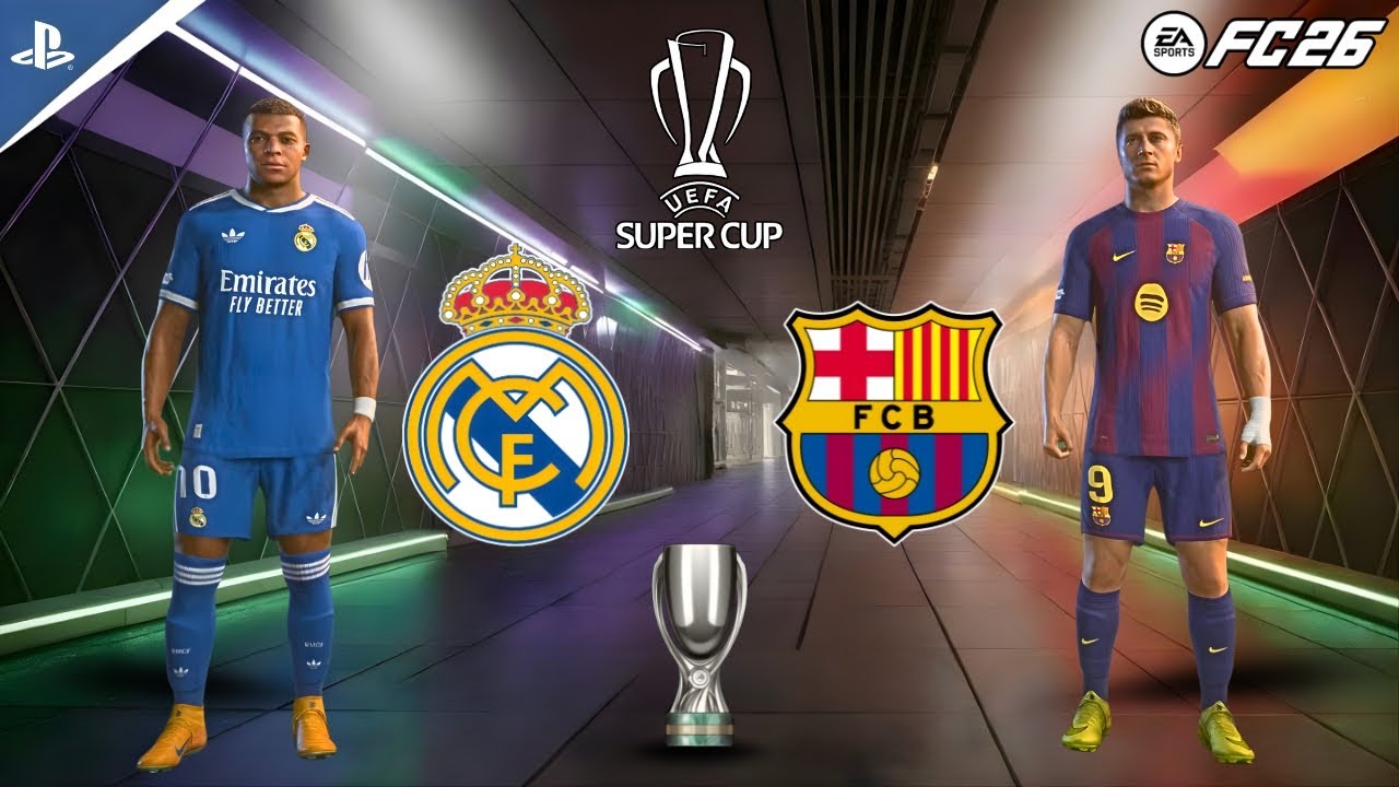FC 26 - Real Madrid vs Barcelona | UEFA Super Cup Final | Rodrygo vs Lewandowski Epic Showdown!