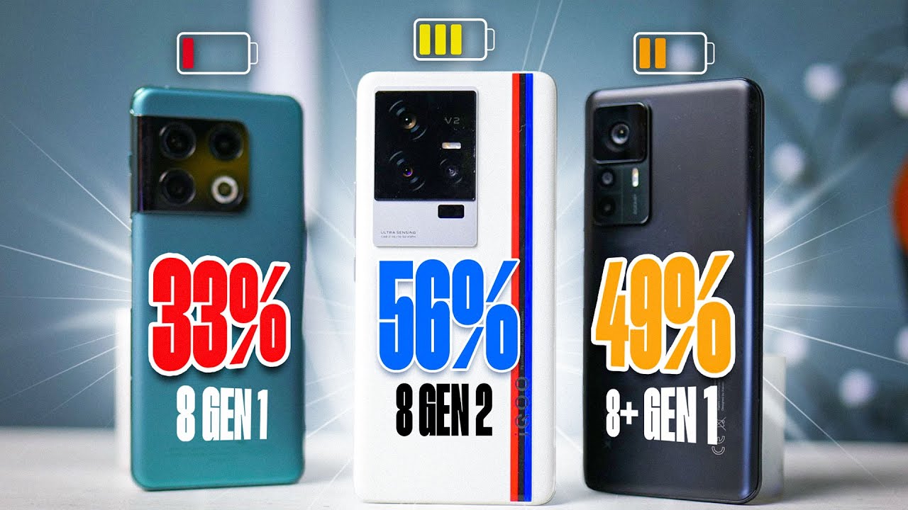 Snapdragon 8 Gen 2 BATTERY DRAIN TEST!! IQOO 11 VS Xiaomi 12T pro VS OnePlus 10 Pro!