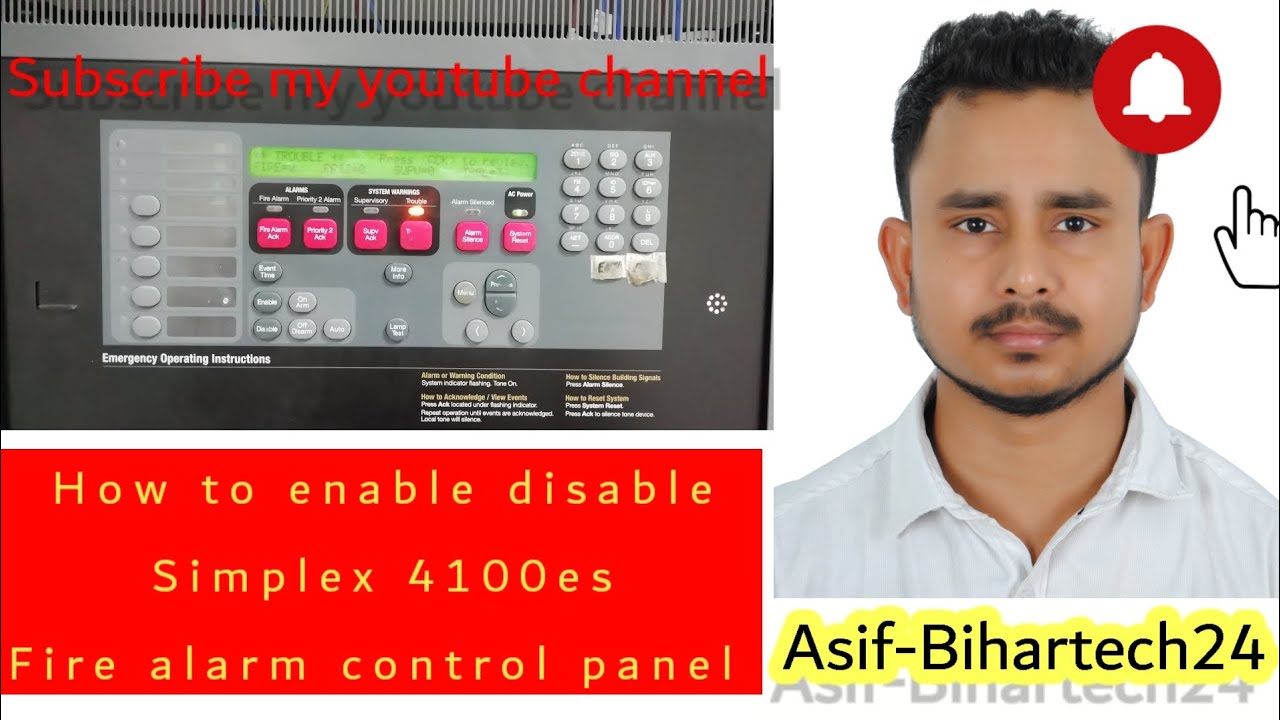 How to disable enable simplex 4100es // How to check device details//simplex 4100 panel password 333