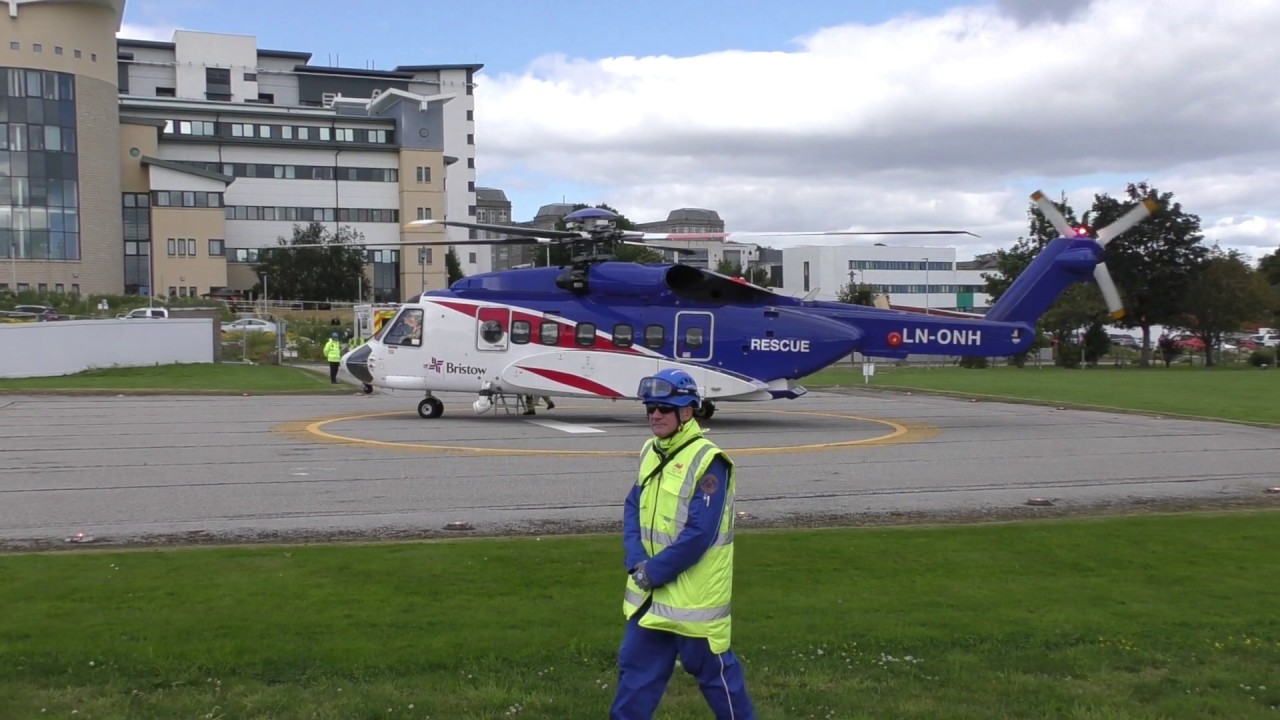 15/08/19 Rescue Helicopter Landing at Aberdeen Royal Infirmary (ARI)