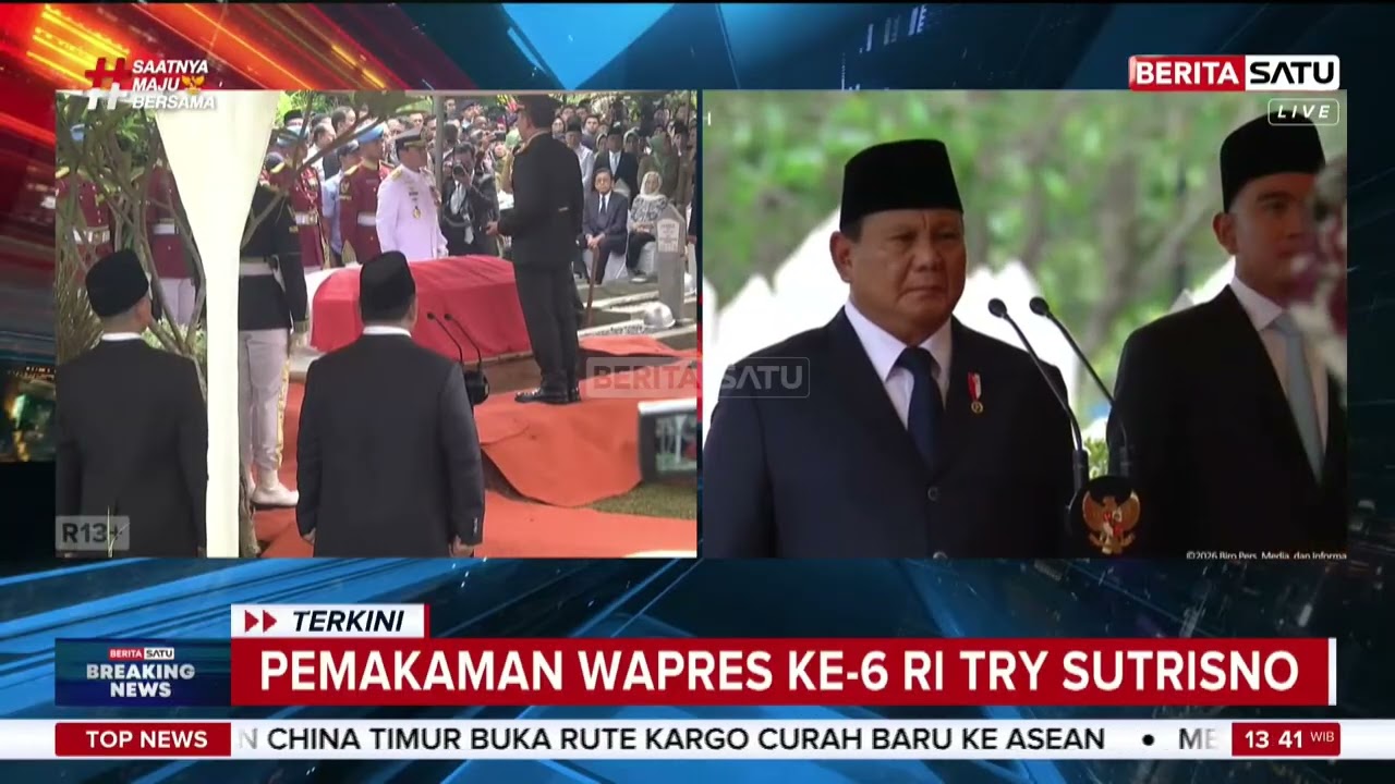 Presiden Prabowo Pimpin Prosesi Pemakaman Try Sutrisno
