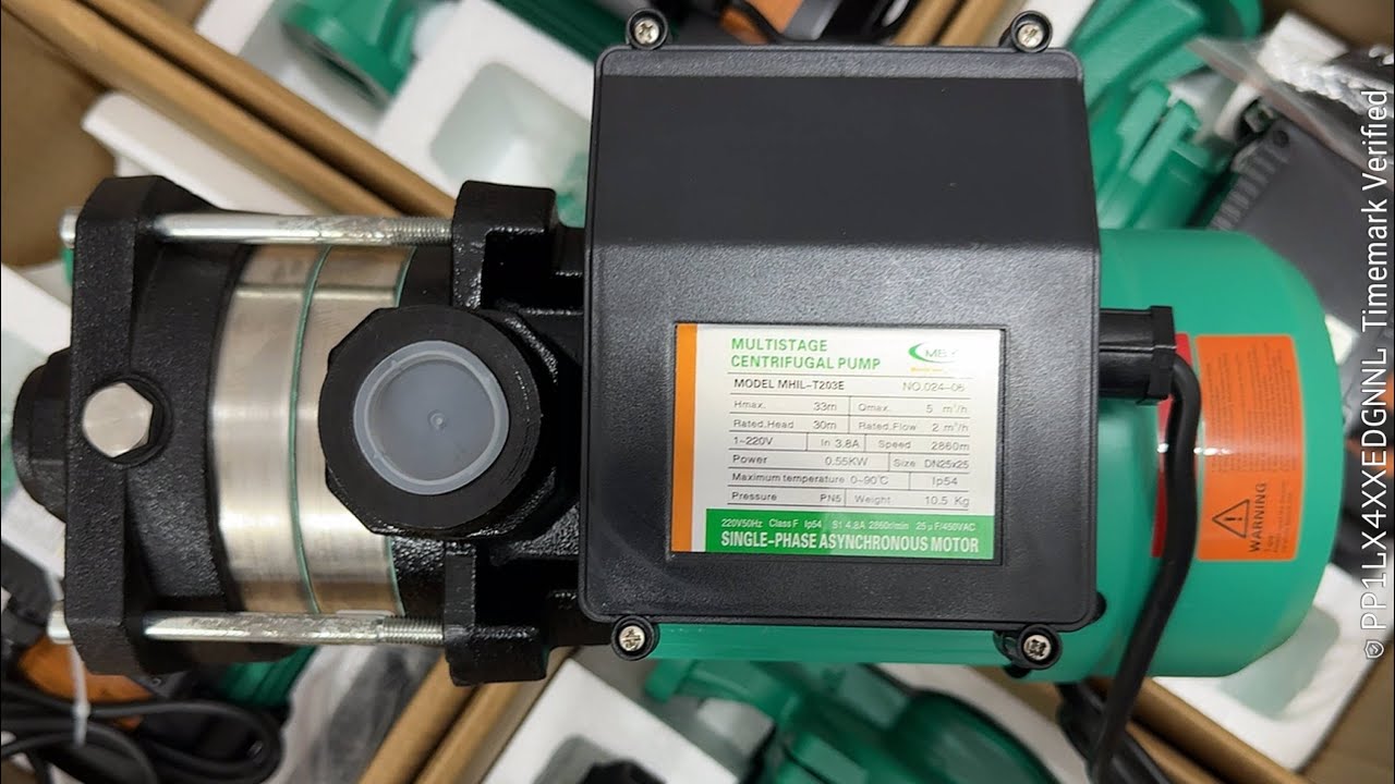 Bơm ly tâm trục ngang đa tầng cánh MHIL-T203E 0.55KW 1Pha/220V