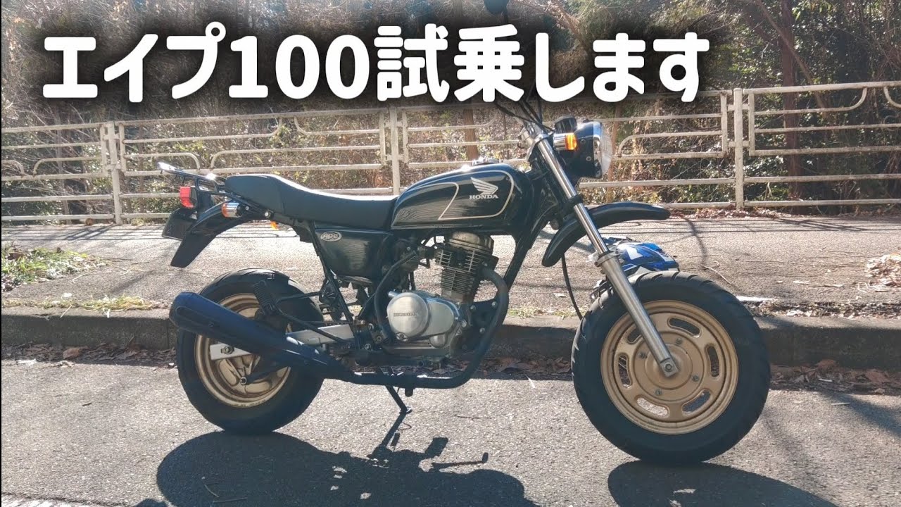 【エイプ100】社長のとこで冬眠していたエイプ100を試乗させてもらいました