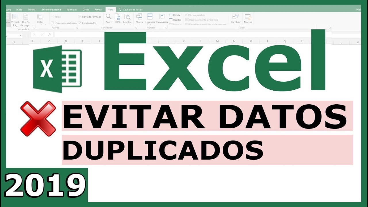 Como evitar introducir datos duplicados en Excel 2020 (No permitir valores duplicados)