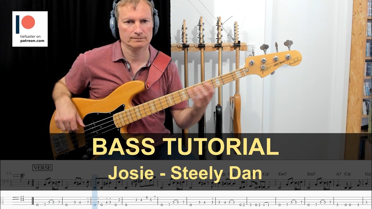 Josie - Steely Dan | Bass Tutorial (Sheet + TABs)