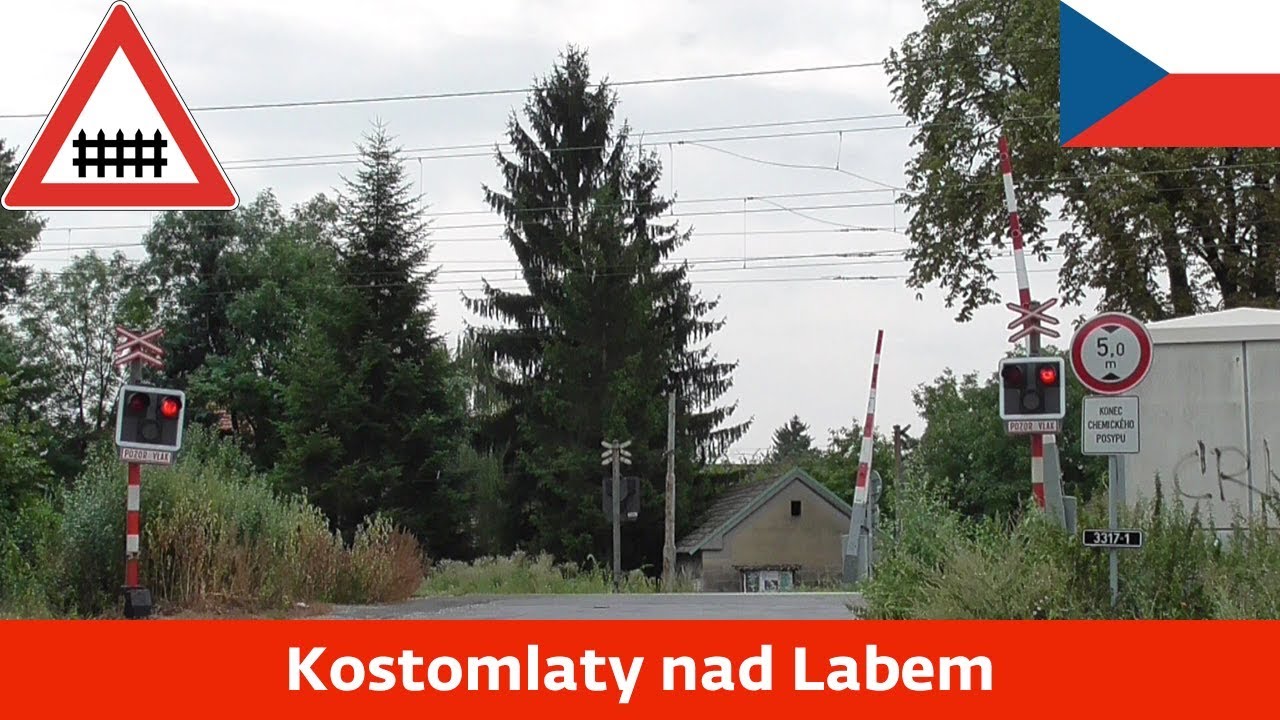 Železniční přejezd Kostomlaty nad Labem - 6.8.2014