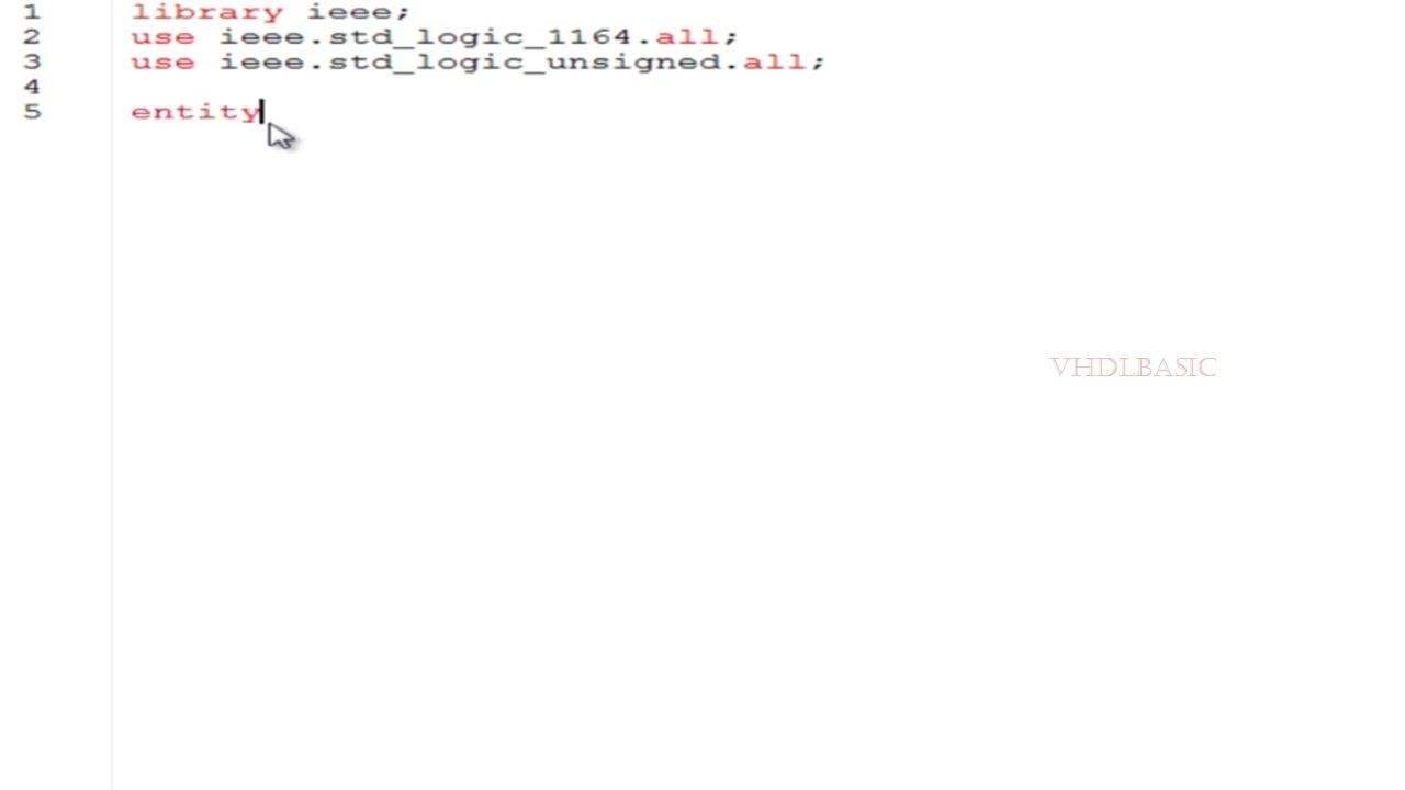 Basic PWM generator in VHDL