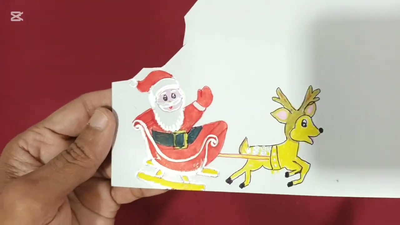 Christmas greeting pop up card 