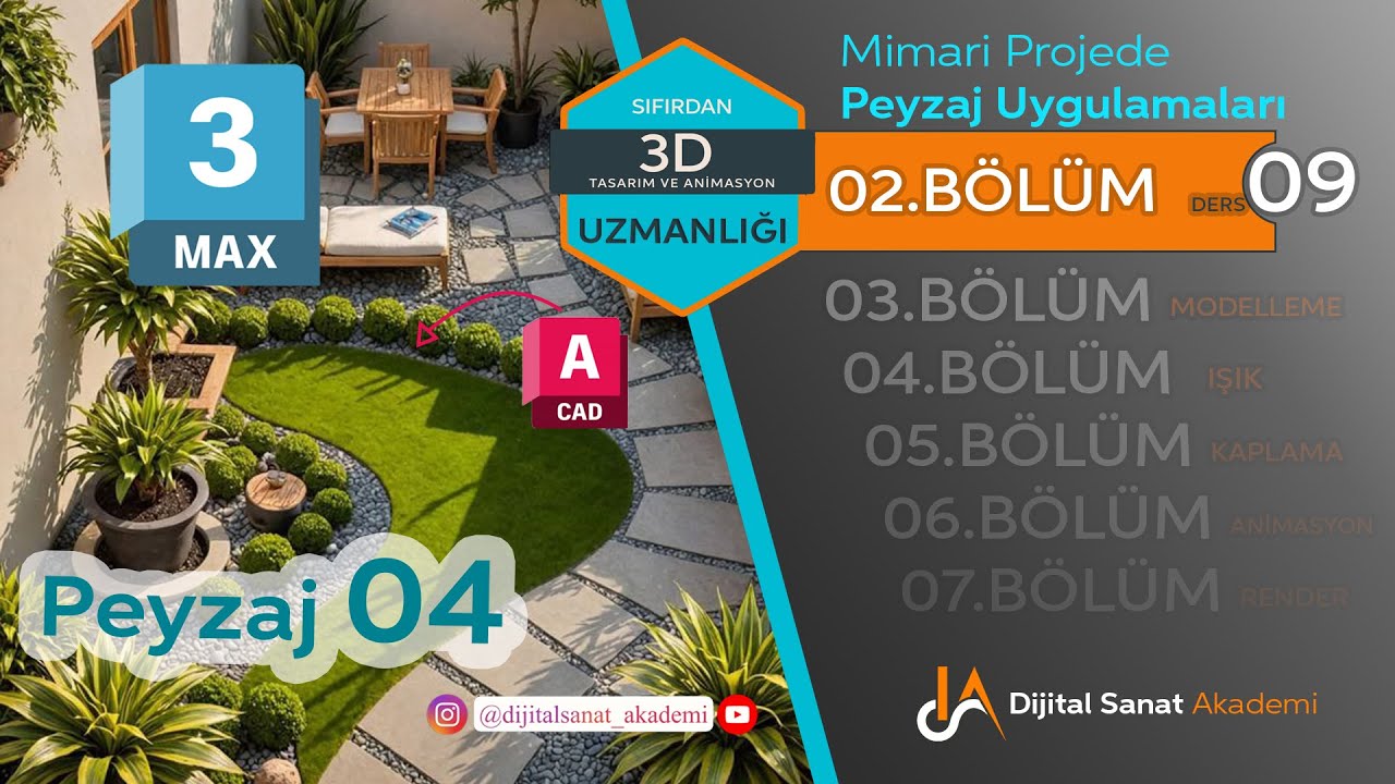3ds Max I Mimari Peyzaj Uygulamaları I 009