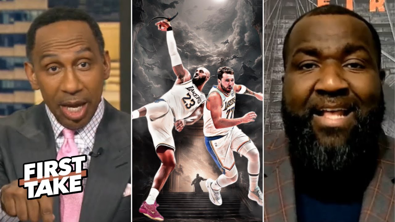 FIRST TAKE | LeBron/Luka is the GOAT duo - Stephen A. & Perk discuss Lakers are legit title threats