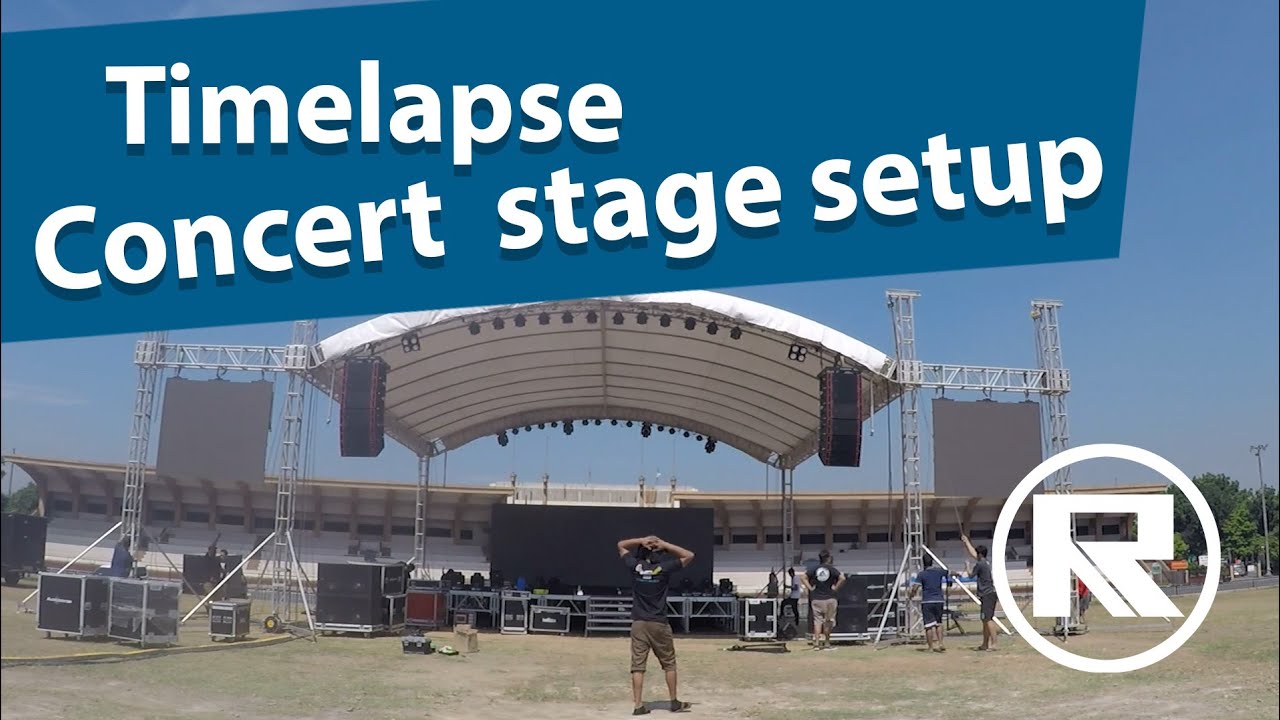 Concert stage set up timelapse
