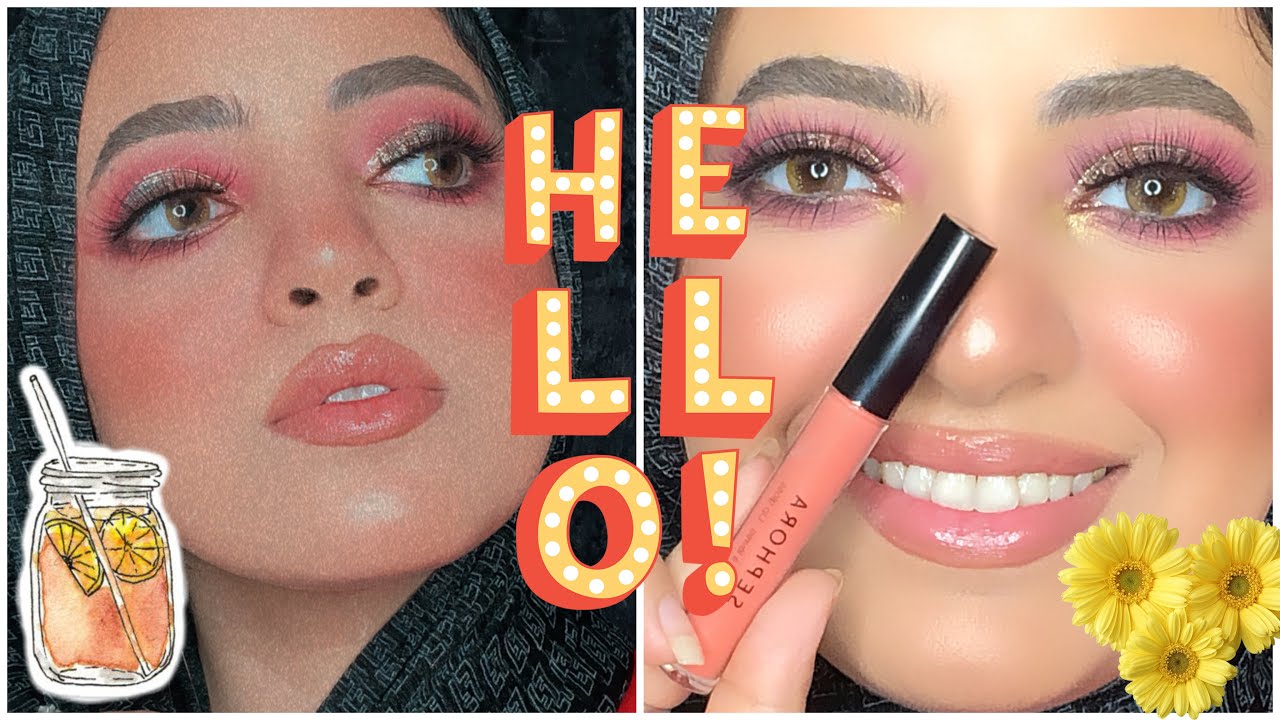 pink glowy summer look|ميكاب صيفى جلوى و صحى 🌞🌻🌼