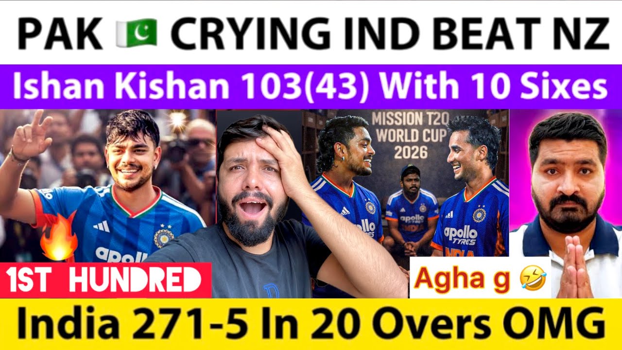 PAK Media Crying On IND Beat NZ 5th T20 2026 | Ishan 103(43) With 10 Sixes & IND 271 In 20 Overs