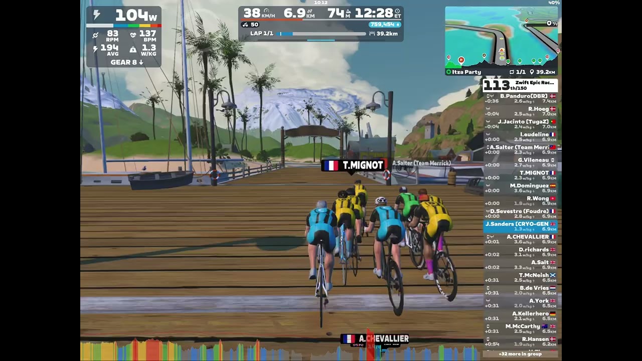 I RACED MY WIFE ON ZWIFT….AND GOT OWNED - ZWIFT Epic Race Itza Party (C) in Watopia - Part 1
