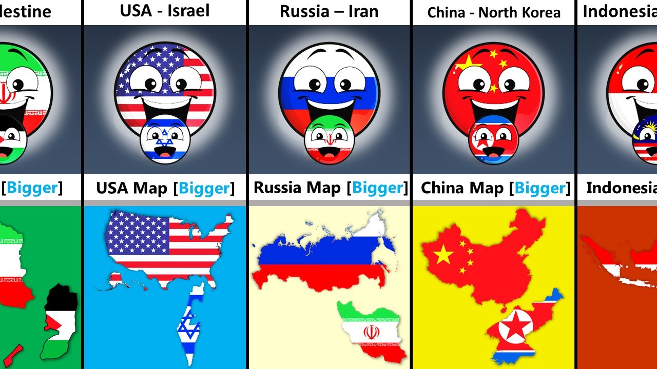 Some Friend Countries. Who is Bigger By Map?